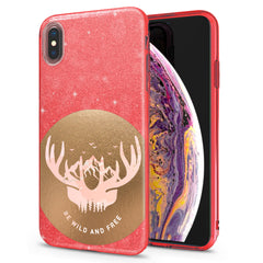 Lex Altern iPhone Glitter Case Deer Antlers Quote