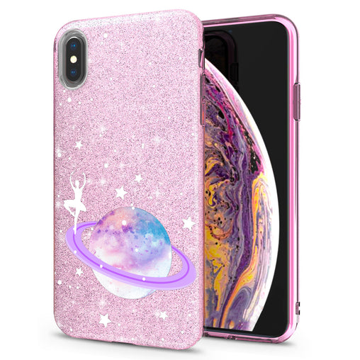 Lex Altern iPhone Glitter Case Colorful Saturn