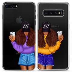 Lex Altern TPU Silicone Couple Case Bff With Curls