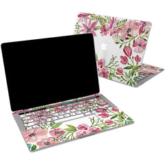 Lex Altern Vinyl MacBook Skin Pink Flowers for your Laptop Apple Macbook.