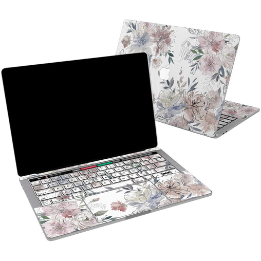 Lex Altern Vinyl MacBook Skin Painted Flowers for your Laptop Apple Macbook.