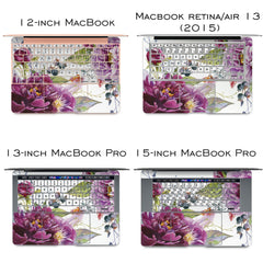 Lex Altern Vinyl MacBook Skin Purple Floral