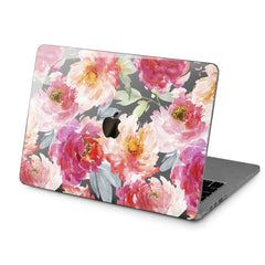 Lex Altern Hard Plastic MacBook Case Pink Peonies Design