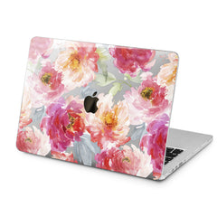 Lex Altern Pink Peonies Design Case for your Laptop Apple Macbook.