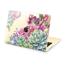 Lex Altern Hard Plastic MacBook Case Succulent Flowers Design