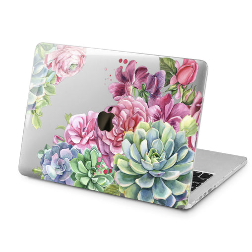 Lex Altern Succulent Flowers Design Case for your Laptop Apple Macbook.