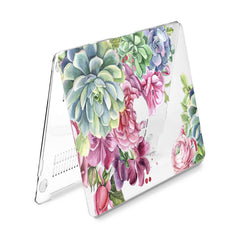 Lex Altern Hard Plastic MacBook Case Succulent Flowers Design
