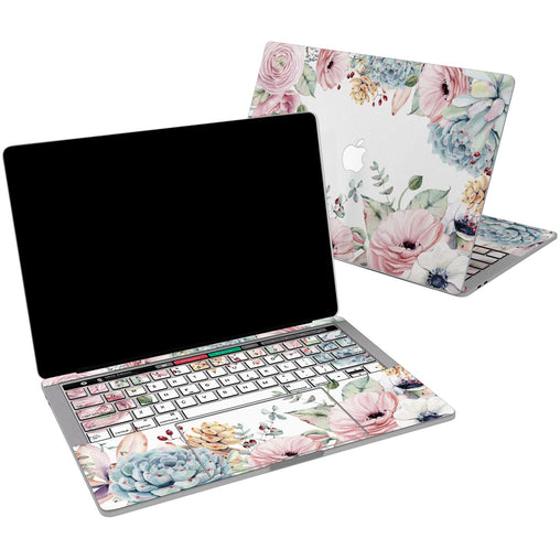 Lex Altern Vinyl MacBook Skin Floral Succulents for your Laptop Apple Macbook.