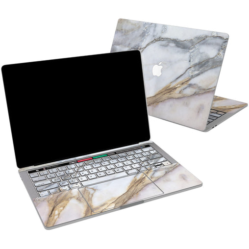 Lex Altern Vinyl MacBook Skin White Stone for your Laptop Apple Macbook.