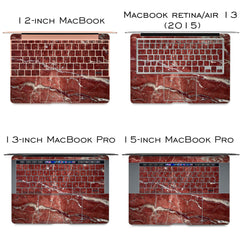Lex Altern Vinyl MacBook Skin Red Marble