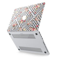 Lex Altern Hard Plastic MacBook Case Floral Geometry Design