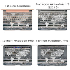 Lex Altern Vinyl MacBook Skin Wooden Continents