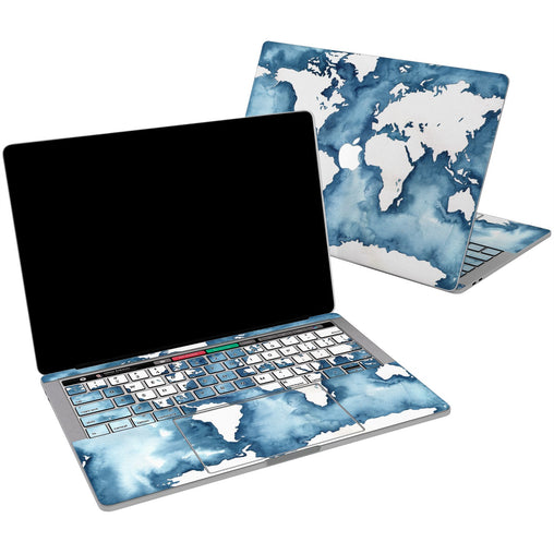 Lex Altern Vinyl MacBook Skin Blue Watercolor Design for your Laptop Apple Macbook.