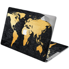 Lex Altern Vinyl MacBook Skin Black and Yellow Map