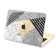 Lex Altern Hard Plastic MacBook Case Black and White Art