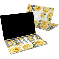 Lex Altern Vinyl MacBook Skin Yellow Roses for your Laptop Apple Macbook.