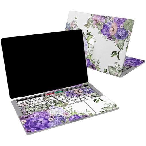 Lex Altern Vinyl MacBook Skin Purple Floral Pattern for your Laptop Apple Macbook.