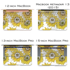 Lex Altern Vinyl MacBook Skin Bright Sunflowers