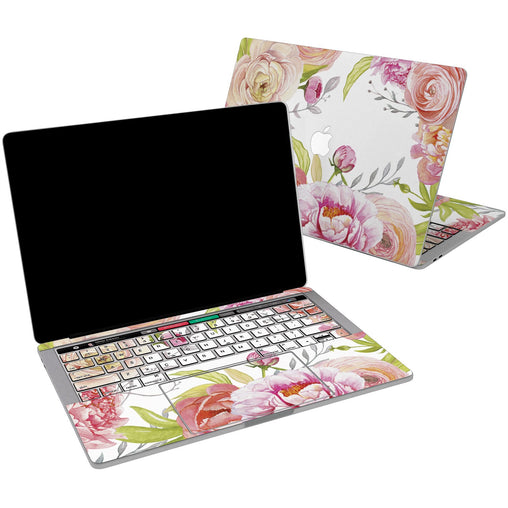 Lex Altern Vinyl MacBook Skin Beautiful Peonies for your Laptop Apple Macbook.