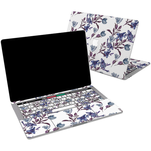 Lex Altern Vinyl MacBook Skin Elegant Purple Flowers for your Laptop Apple Macbook.