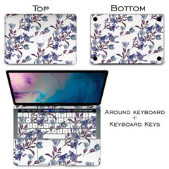 Lex Altern Vinyl MacBook Skin Elegant Purple Flowers