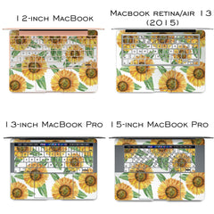 Lex Altern Vinyl MacBook Skin Colorful Sunflowers