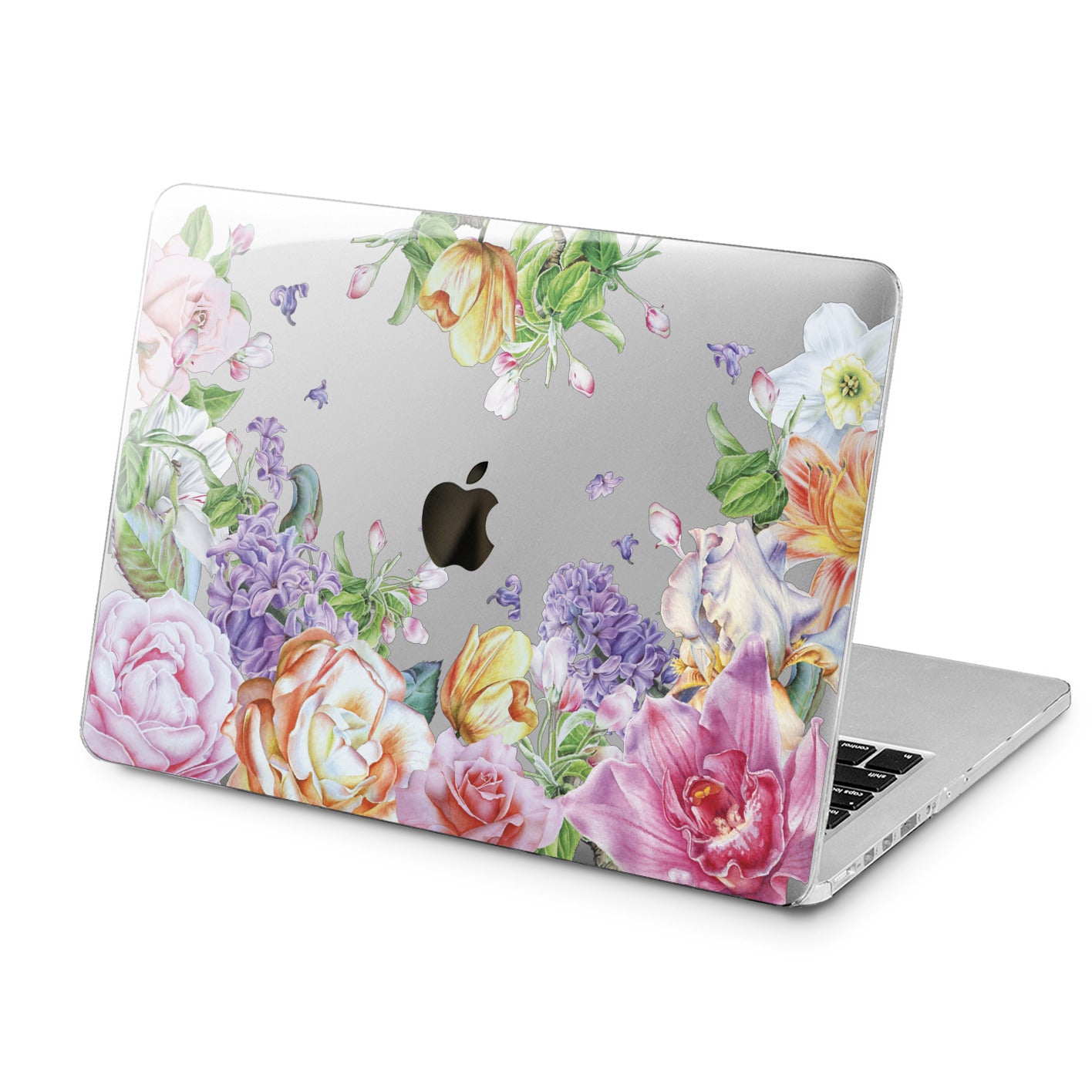 Lex Altern Pink Peonies Print Case for your Laptop Apple Macbook.