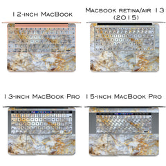 Lex Altern Vinyl MacBook Skin Golden Marble