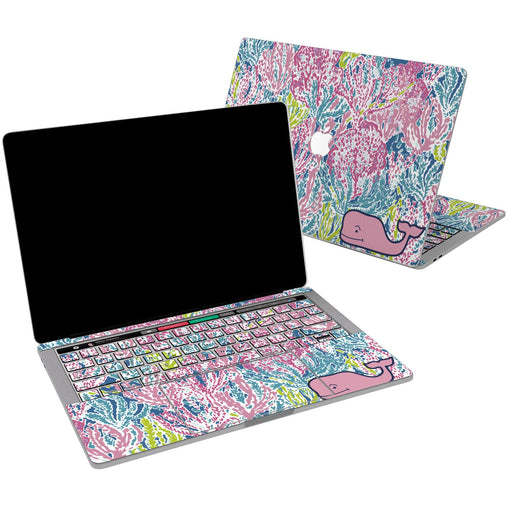 Lex Altern Vinyl MacBook Skin Cute Pink Whale for your Laptop Apple Macbook.
