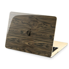 Lex Altern Hard Plastic MacBook Case Dark Wood Design