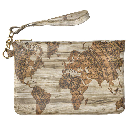 Lex Altern Makeup Bag Wooden Map Theme