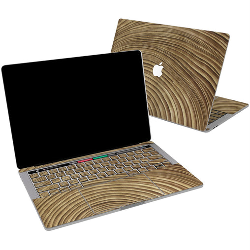 Lex Altern Vinyl MacBook Skin Rounded Wooden Art for your Laptop Apple Macbook.