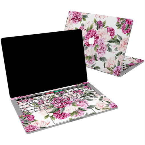 Lex Altern Vinyl MacBook Skin Pink Peonies for your Laptop Apple Macbook.