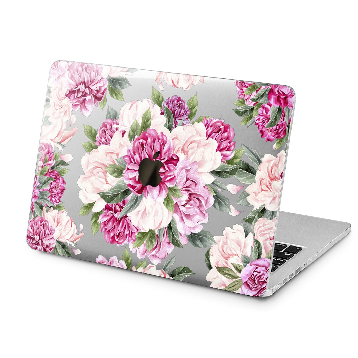 Lex Altern Pink Peonies Art Case for your Laptop Apple Macbook.