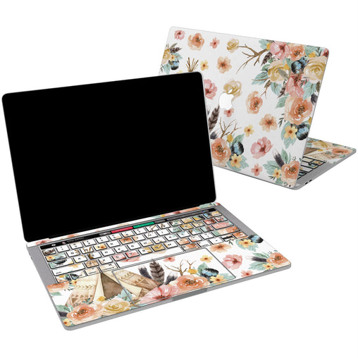 Lex Altern Vinyl MacBook Skin Boho Flowers for your Laptop Apple Macbook.