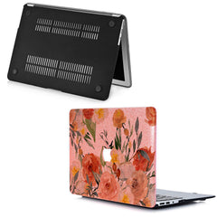 Lex Altern MacBook Glitter Case Orange Roses Print