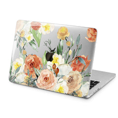 Lex Altern Orange Roses Print Case for your Laptop Apple Macbook.