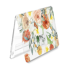 Lex Altern Hard Plastic MacBook Case Orange Roses Print