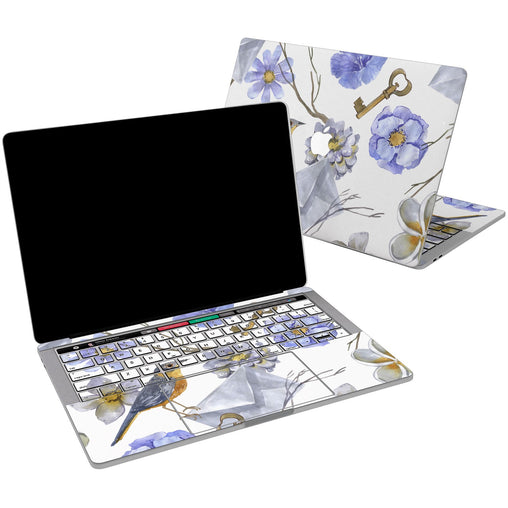 Lex Altern Vinyl MacBook Skin Floral Bird for your Laptop Apple Macbook.