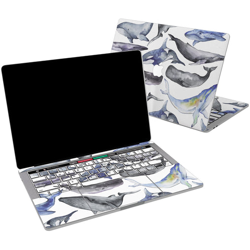Lex Altern Vinyl MacBook Skin Whale Watercolor for your Laptop Apple Macbook.