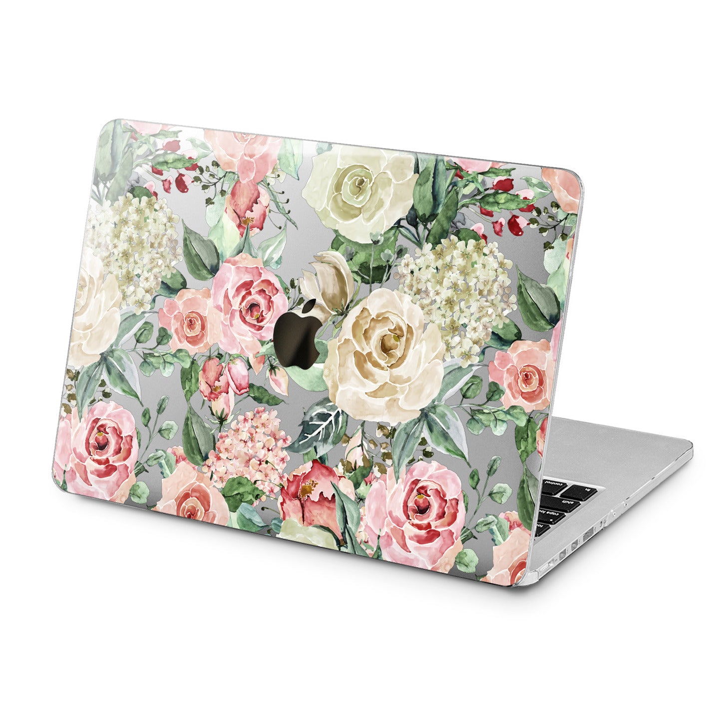 Lex Altern White Roses Art Case for your Laptop Apple Macbook.