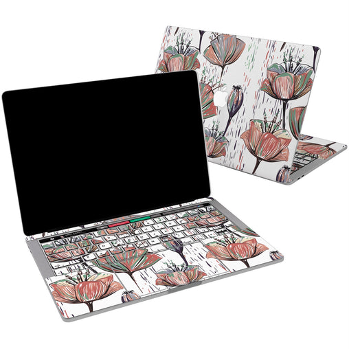 Lex Altern Vinyl MacBook Skin Poppies Theme for your Laptop Apple Macbook.
