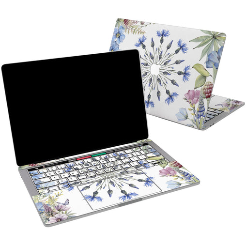 Lex Altern Vinyl MacBook Skin Blue Centaurea for your Laptop Apple Macbook.