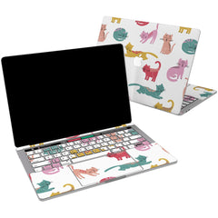 Lex Altern Vinyl MacBook Skin Colored Cat's for your Laptop Apple Macbook.