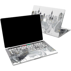 Lex Altern Vinyl MacBook Skin Grey Skyscrapers for your Laptop Apple Macbook.