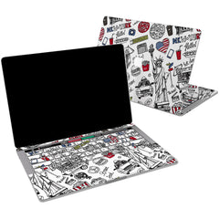 Lex Altern Vinyl MacBook Skin American Street Sketch for your Laptop Apple Macbook.