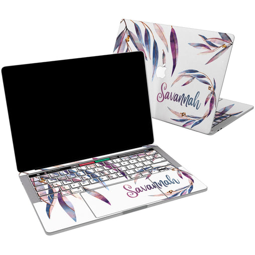 Lex Altern Vinyl MacBook Skin Purple Leaves  for your Laptop Apple Macbook.