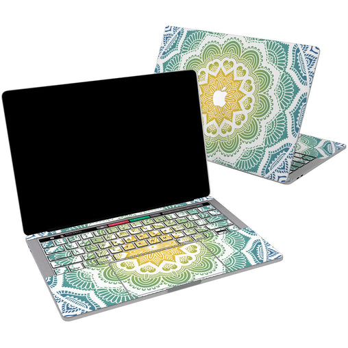 Lex Altern Vinyl MacBook Skin Green Mandala for your Laptop Apple Macbook.