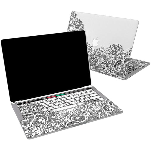 Lex Altern Vinyl MacBook Skin Painted Henna Pattern for your Laptop Apple Macbook.