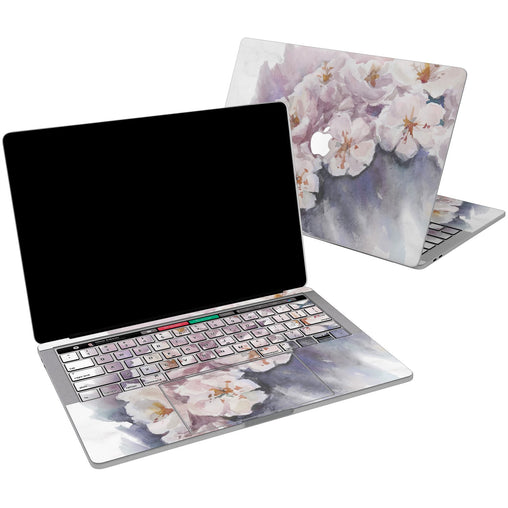 Lex Altern Vinyl MacBook Skin White Jasmine Blossom for your Laptop Apple Macbook.
